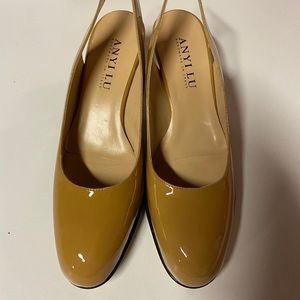 Anyi Lu Nude Patent Slingbacks 8.5US